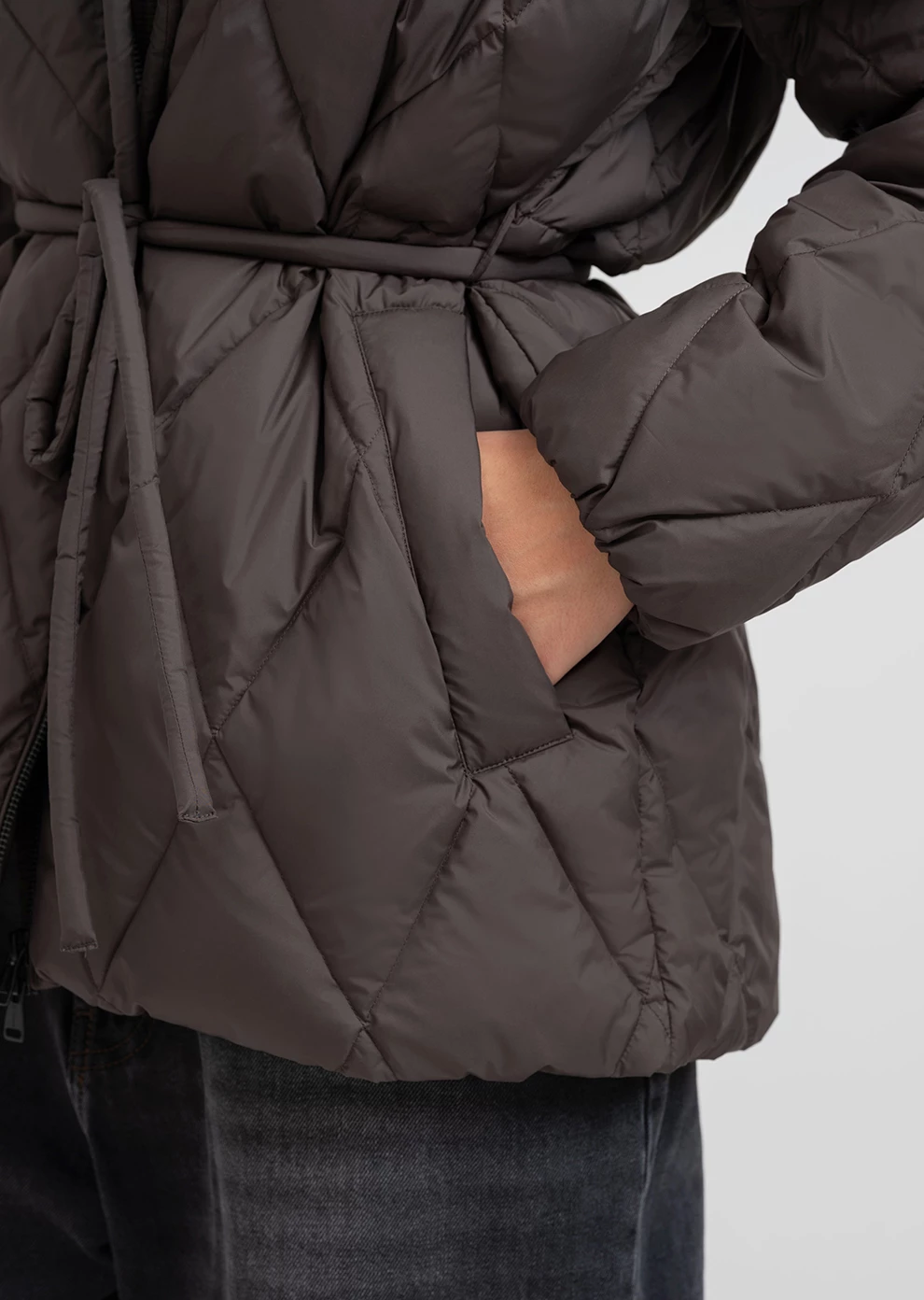 Пуховик демисезонный с капюшоном  (1166UW-1039-A604)