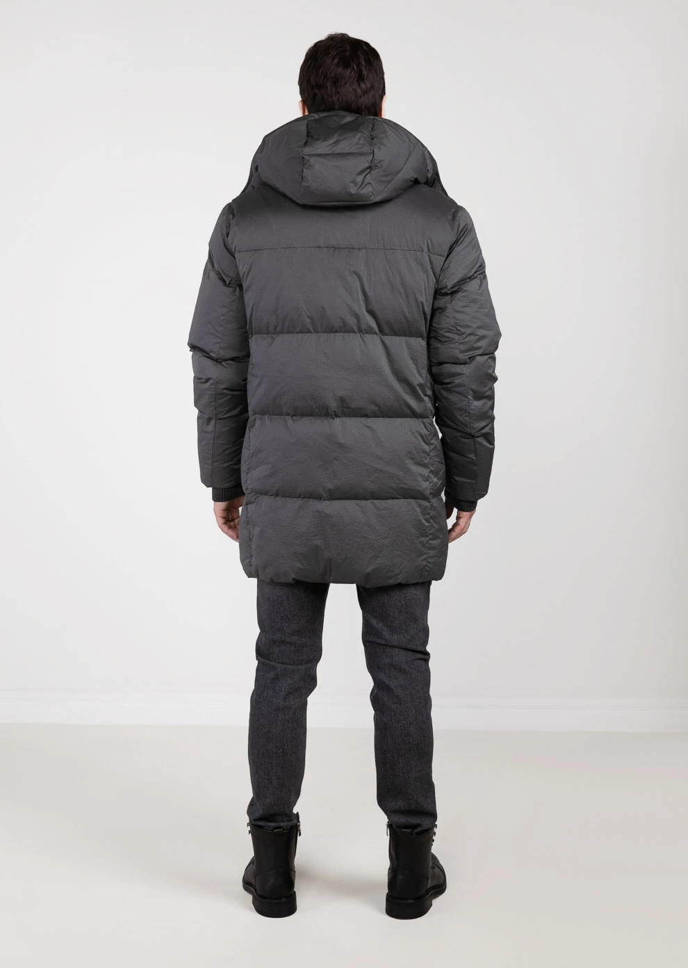 Мужской пуховик с капюшоном (8102OM-0058-OC026)