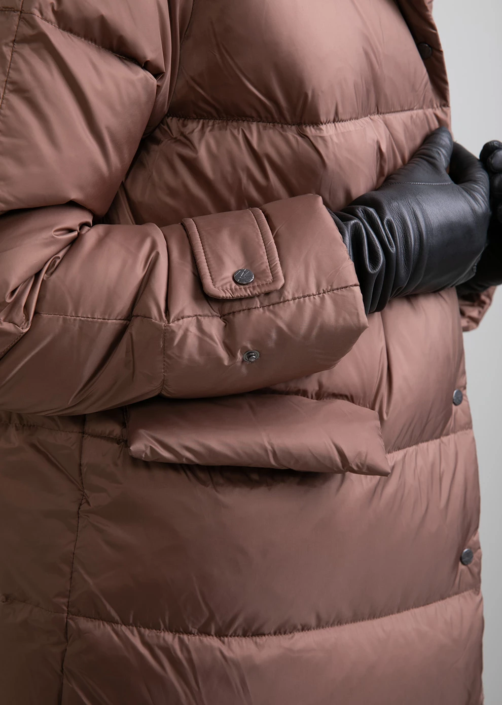 Длинный пуховик с капюшоном (1152MW-0012-MK044)