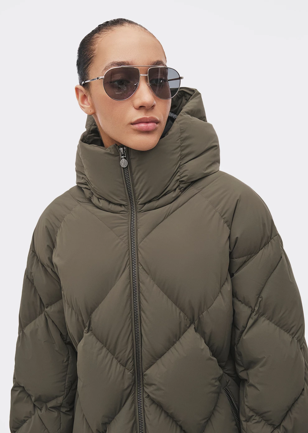 Пуховое пальто с поясом (1222SW-1005-A605)