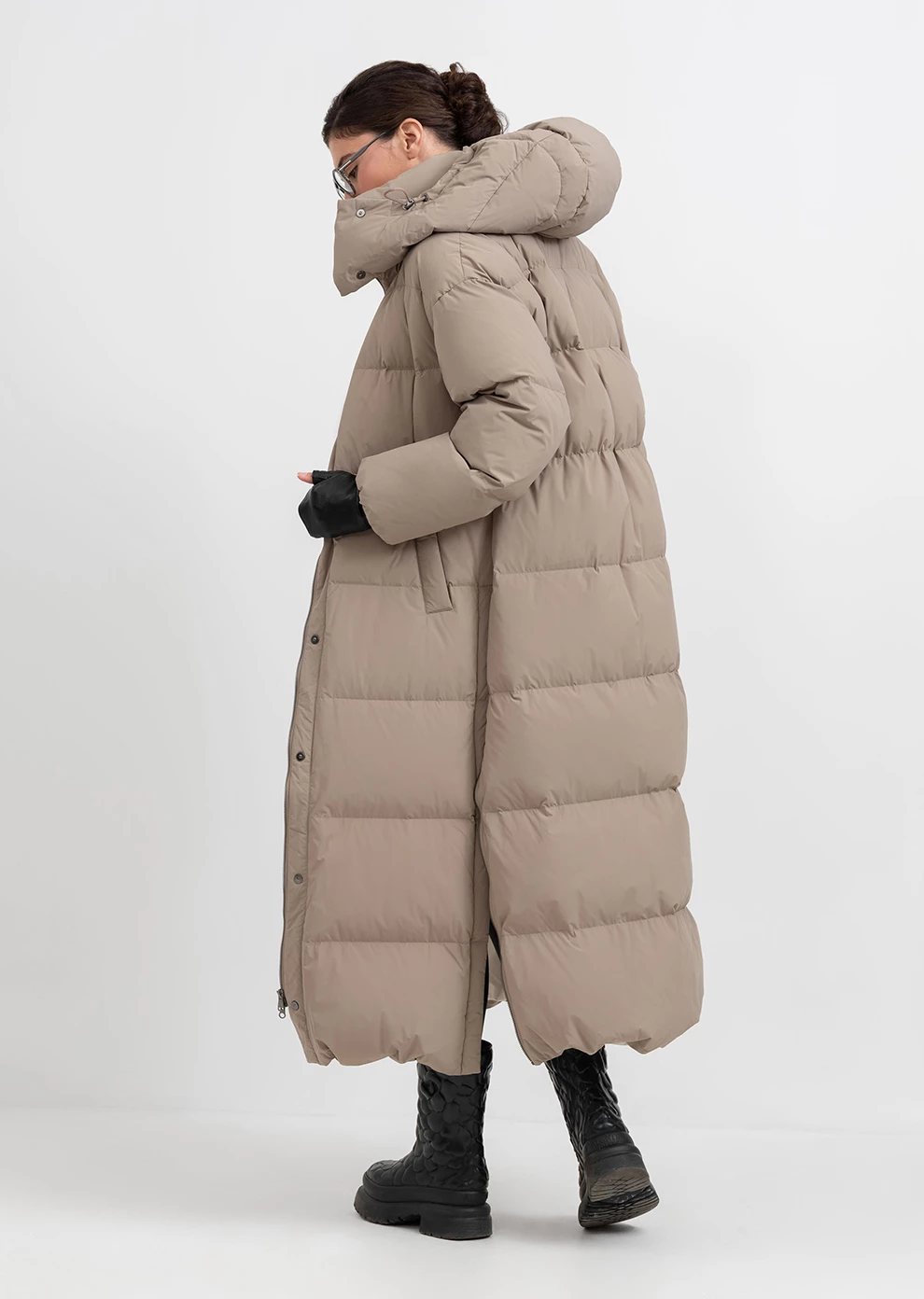 Длинный пуховик с капюшоном (1297SW-1005-A505)