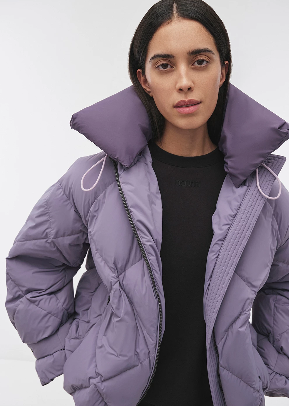 Короткий пуховик с капюшоном (1223SW-1021-A307)