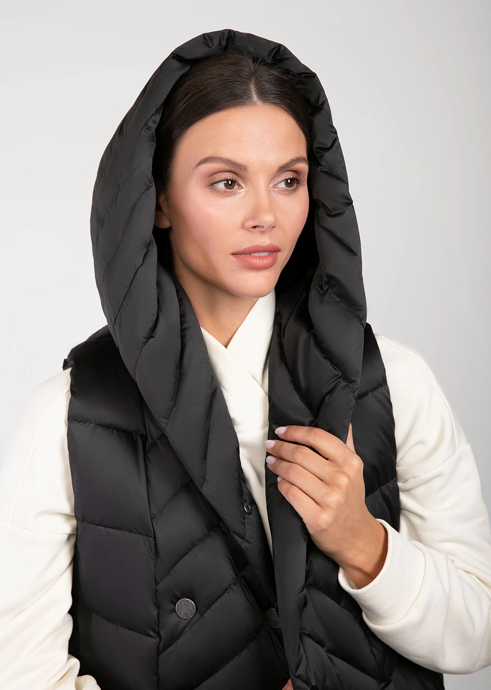 Длинный пуховый жилет (1115MW-0012-MM002)