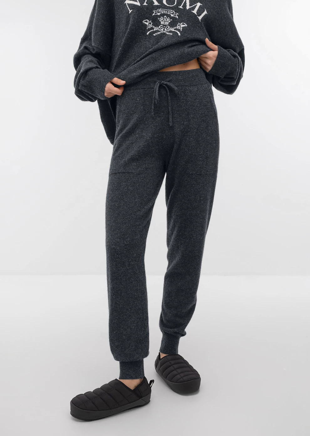 Кашемировые брюки-джоггеры (6957QW-5001-A204)