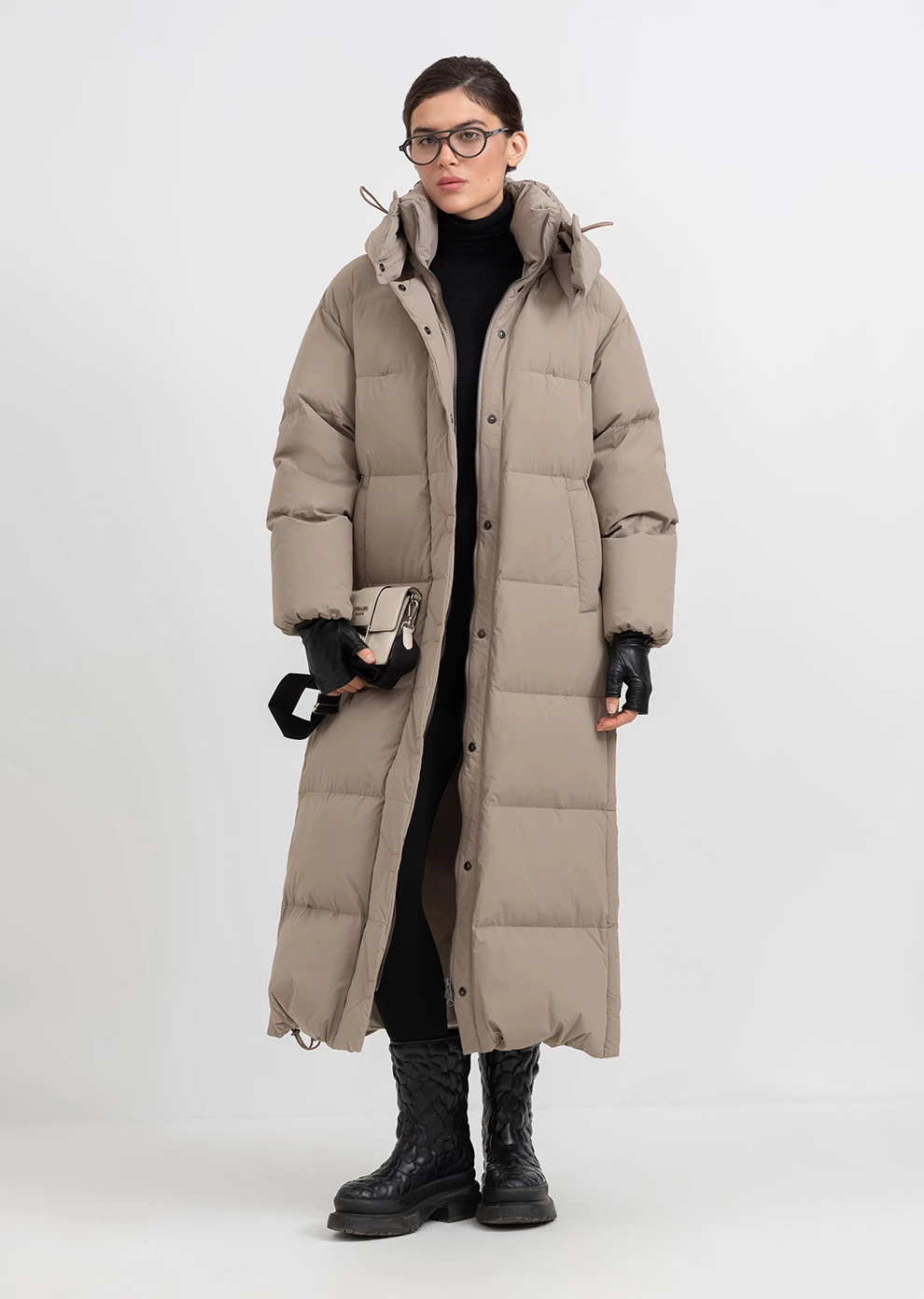Длинный пуховик с капюшоном (1297SW-1005-A505)