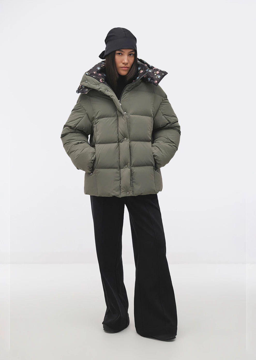 Короткий пуховик с капюшоном (1299SW-1020-A602)