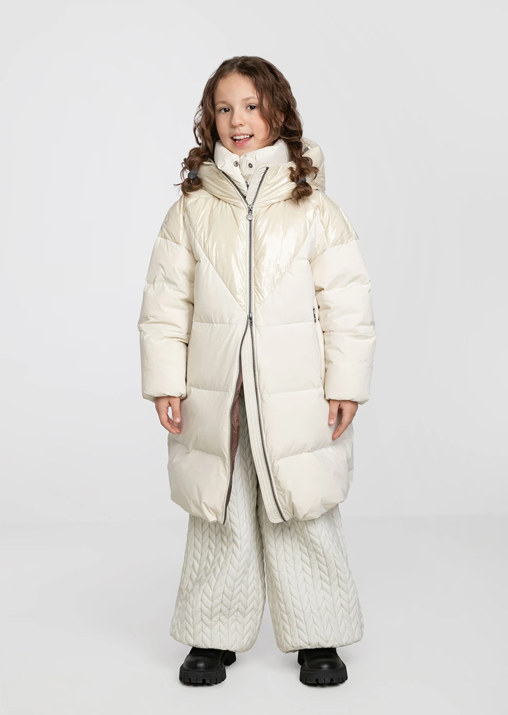 Детский пуховик с капюшоном (1195QP-0070-QA001)