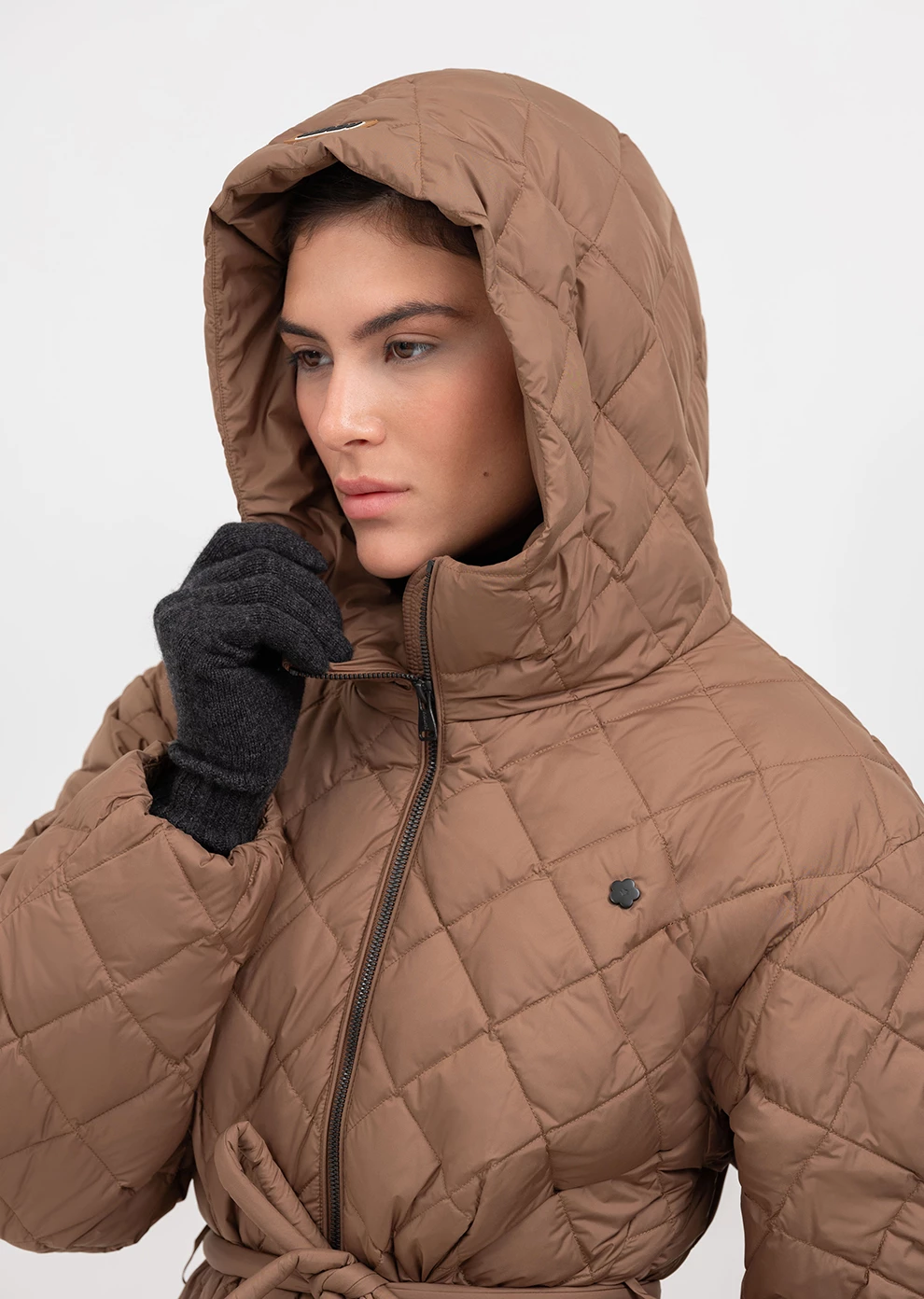 Пуховик длинный с капюшоном (1238UW-1039-A003)