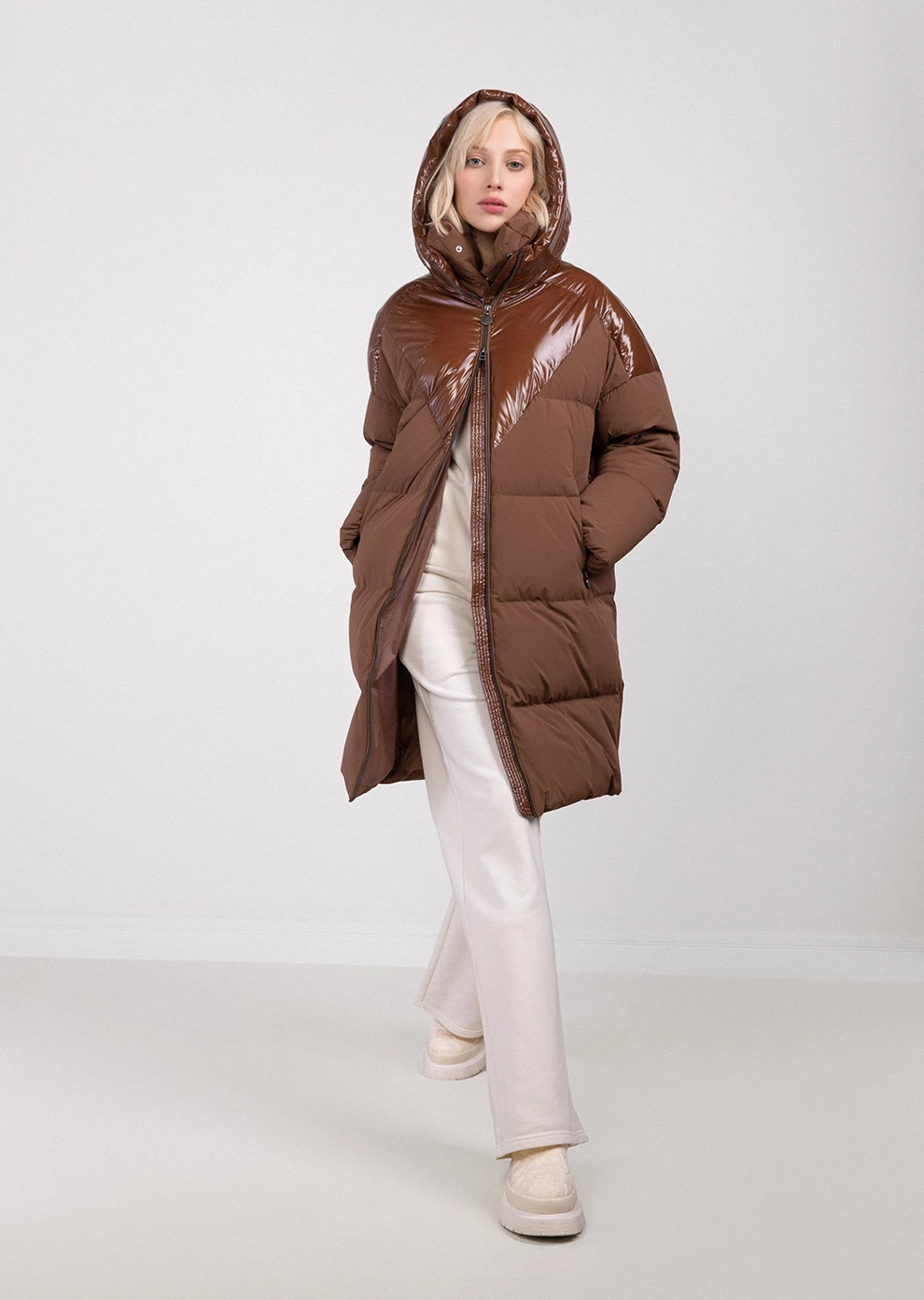 Пуховик с капюшоном (1195OW-0058-OA018)