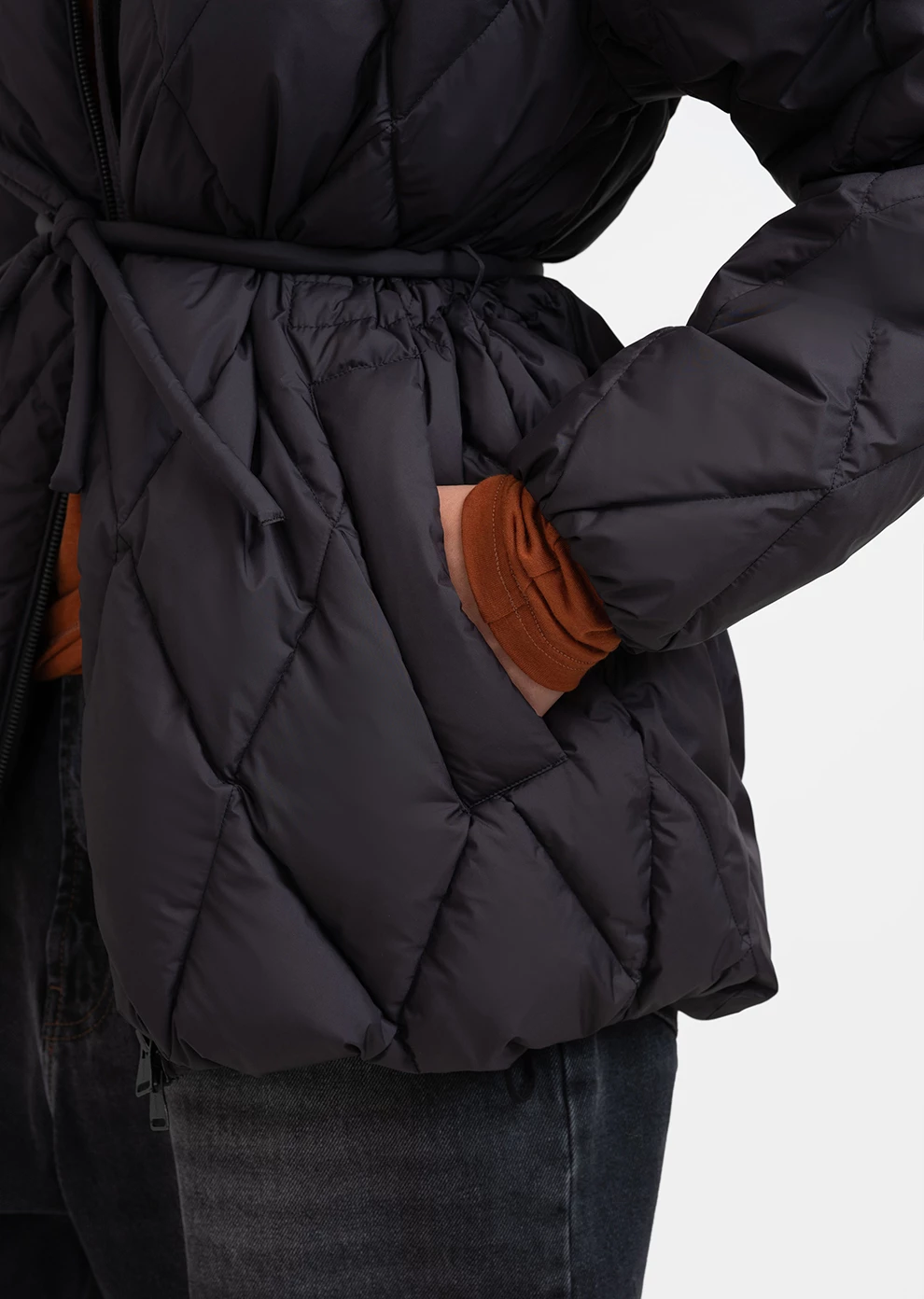 Пуховик демисезонный с капюшоном  (1166UW-1039-A101)