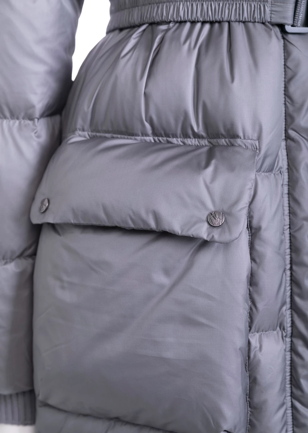 Длинный пуховик с капюшоном (1798MW-0058-MB026)