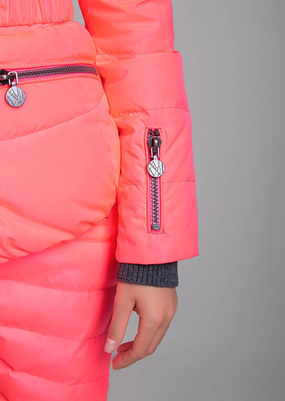 Короткий пуховик с капюшоном (1821MW-0011-MI163)