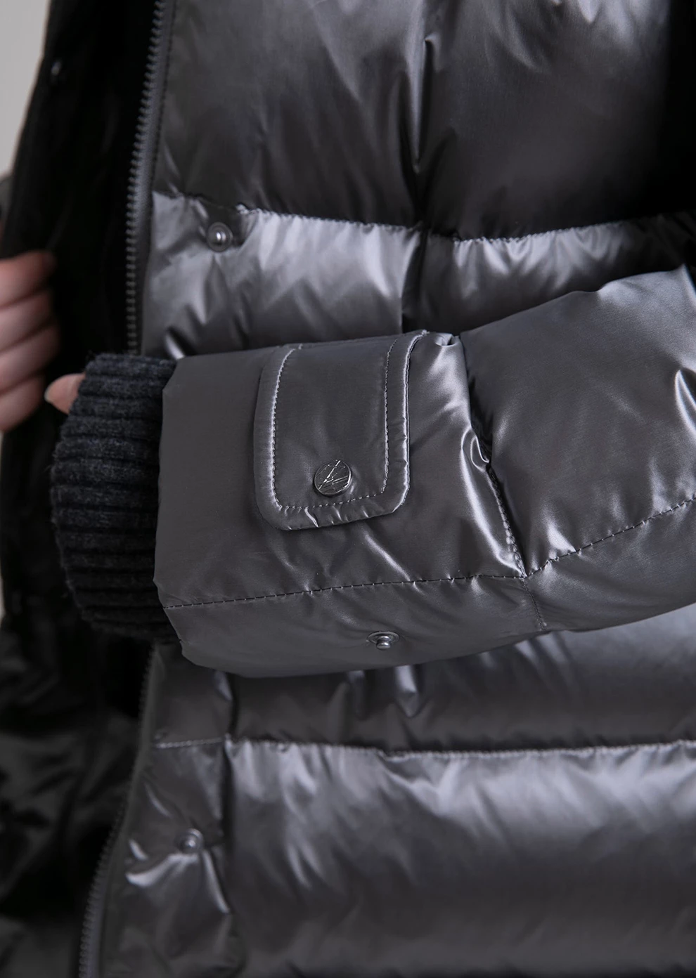 Длинный пуховик с капюшоном (1152MP-0022-MO026)