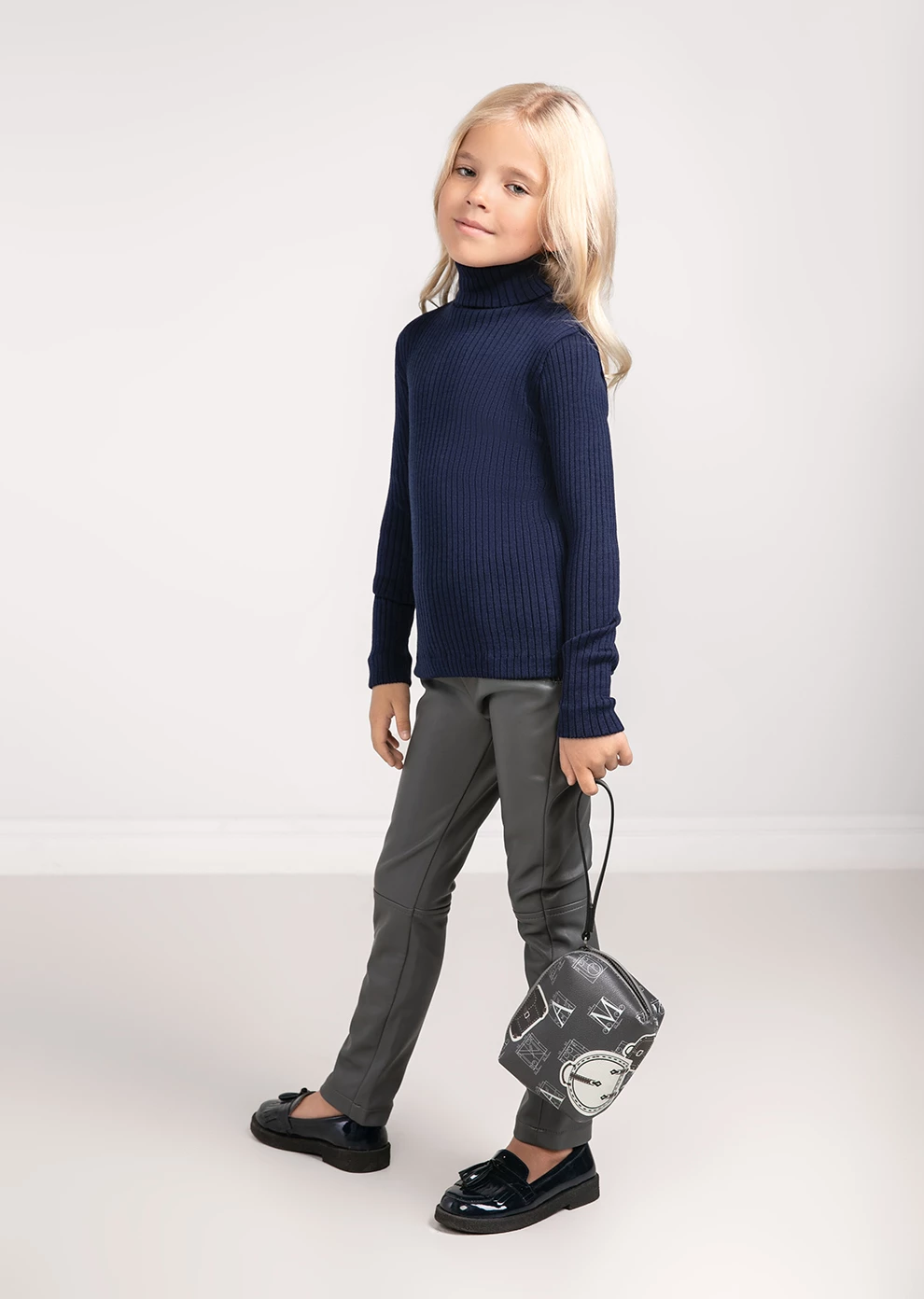 Детская водолазка из шерсти и шелка (19W642-0000-IE025)