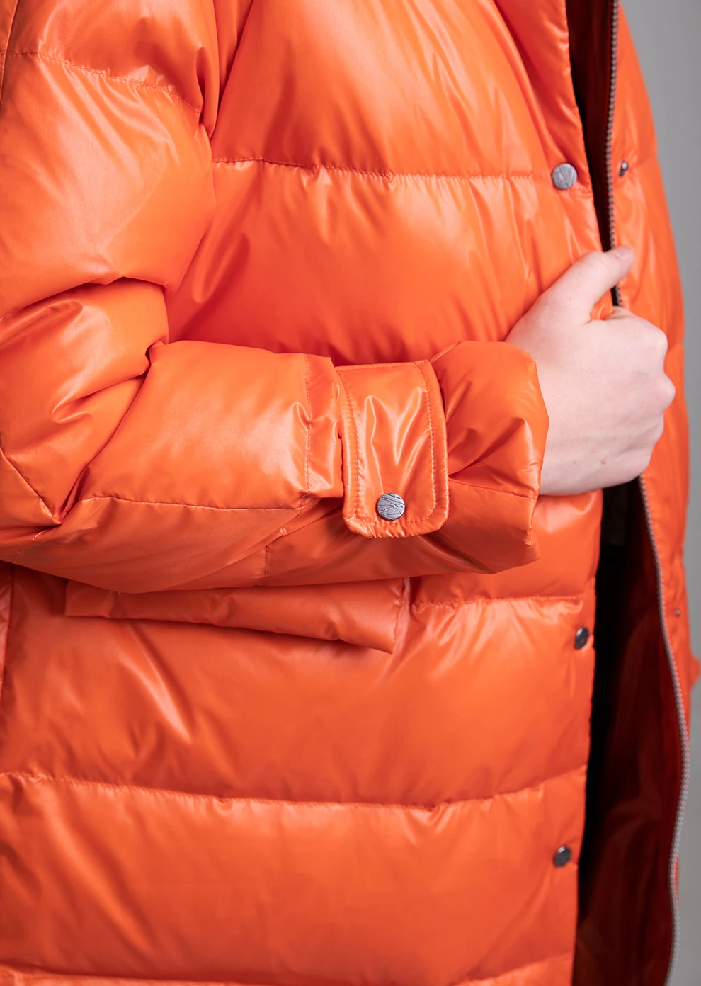 Длинный пуховик с капюшоном (1152MP-0022-MO167)