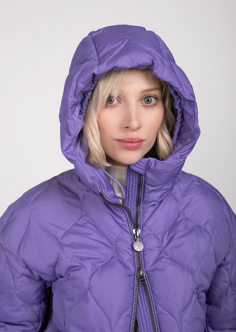 Короткий пуховик с капюшоном (1898OW-0012-OZ077)