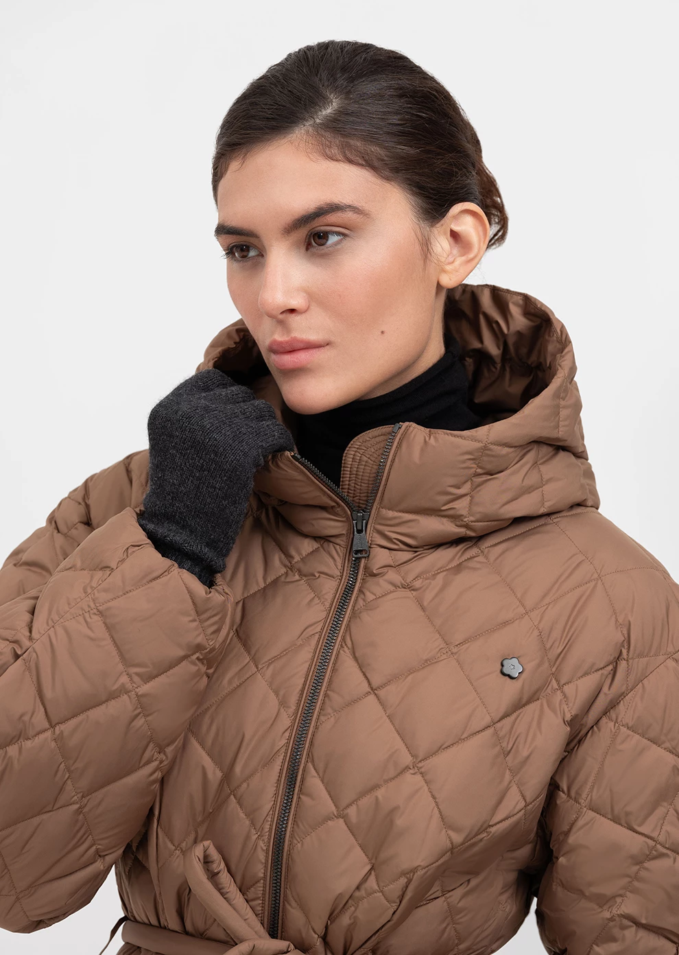 Пуховик длинный с капюшоном (1238UW-1039-A003)