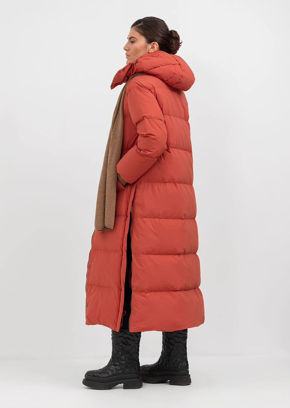 Длинный пуховик с капюшоном (1297SW-1005-A306)