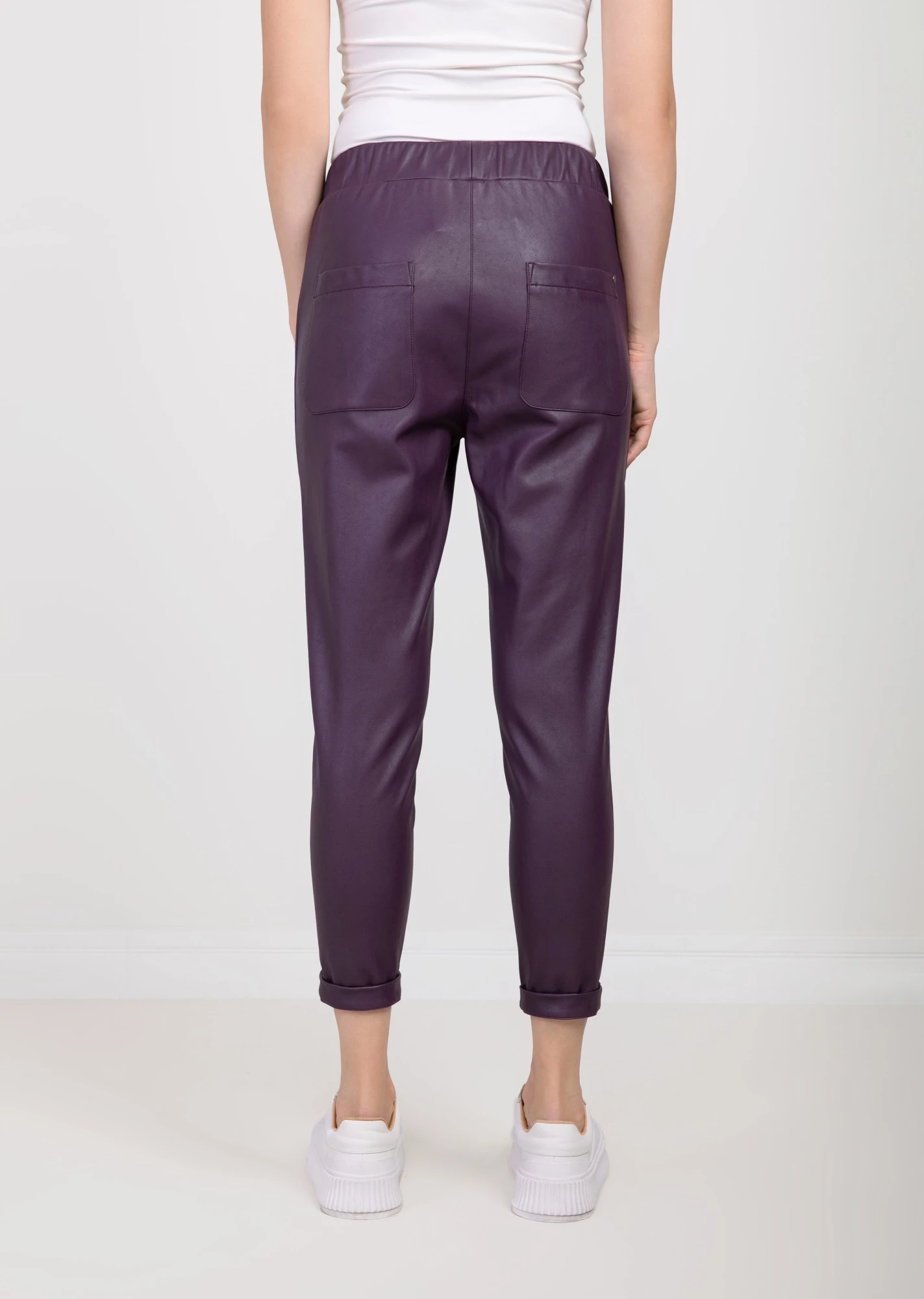 Джоггеры из экокожи (7103KW-0050-KK202)