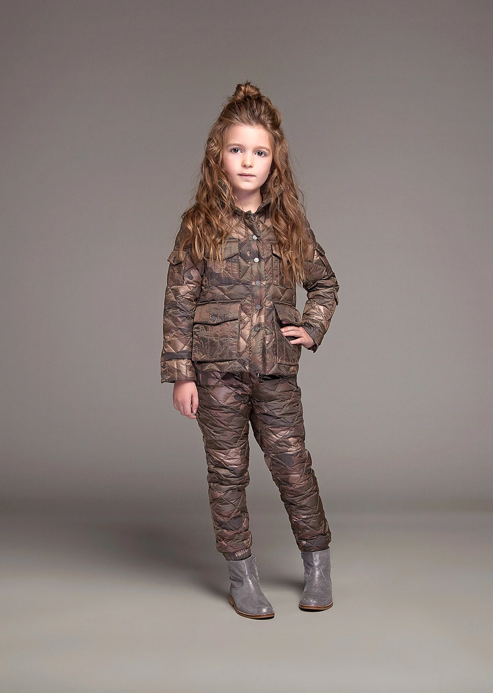 Пуховая рубашка для девочек (18W217-0022-G0130)