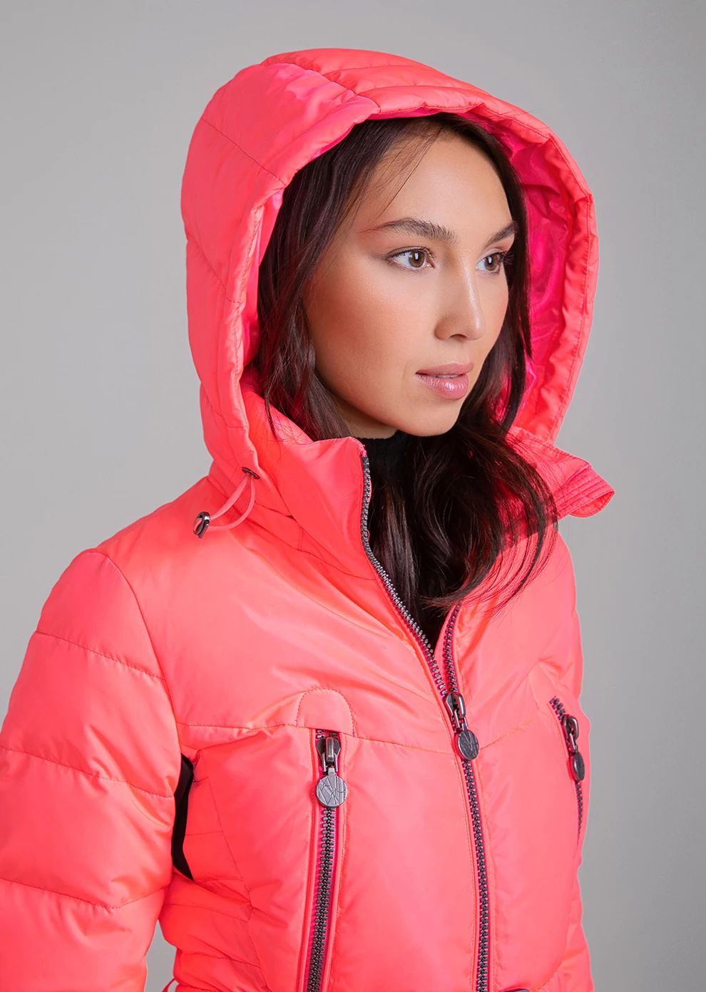 Короткий пуховик с капюшоном (1821MW-0011-MI163)