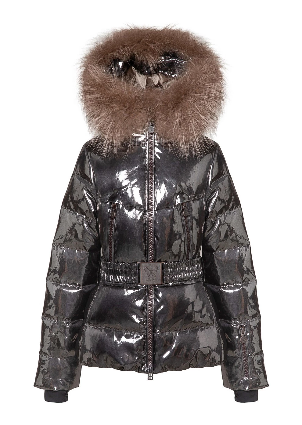 Детский короткий пуховик с капюшоном и мехом (19W221-0243-IZ056)