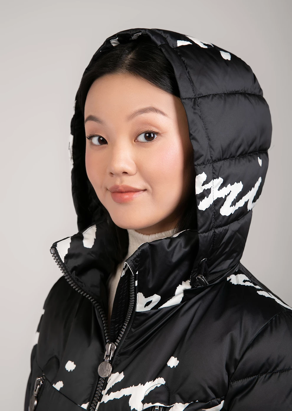 Короткий пуховик с капюшоном (1821OW-0012-OM228)