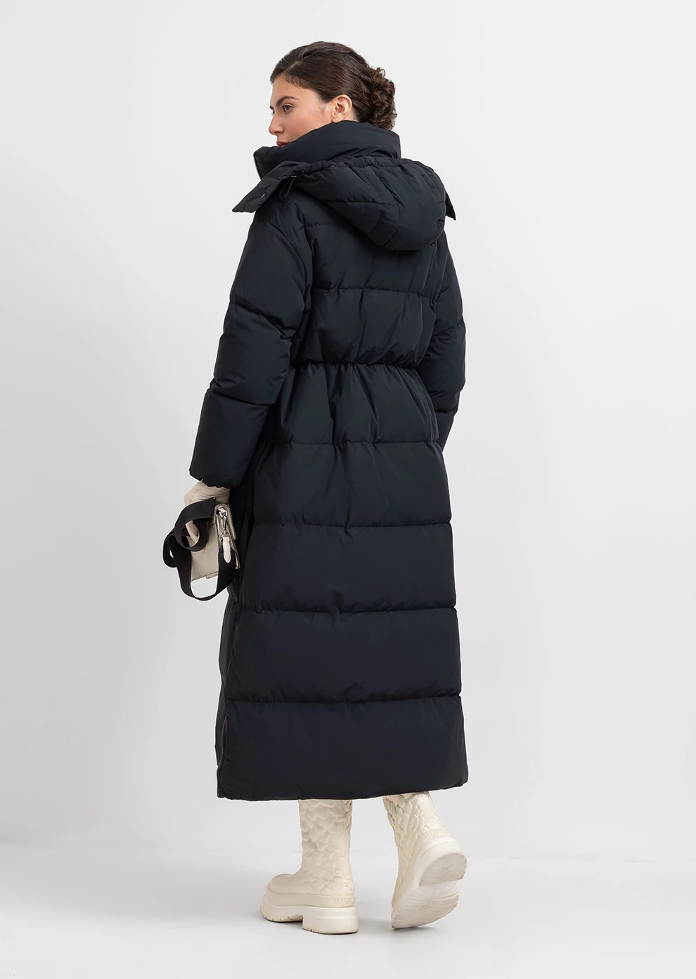 Длинный пуховик с капюшоном (1297SW-1005-A101)