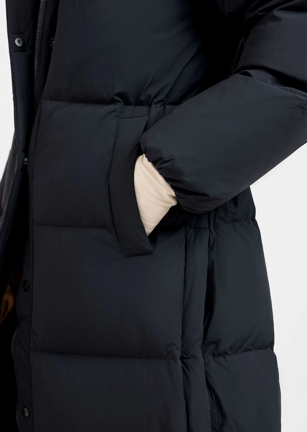 Длинный пуховик с капюшоном (1297SW-1005-A101)