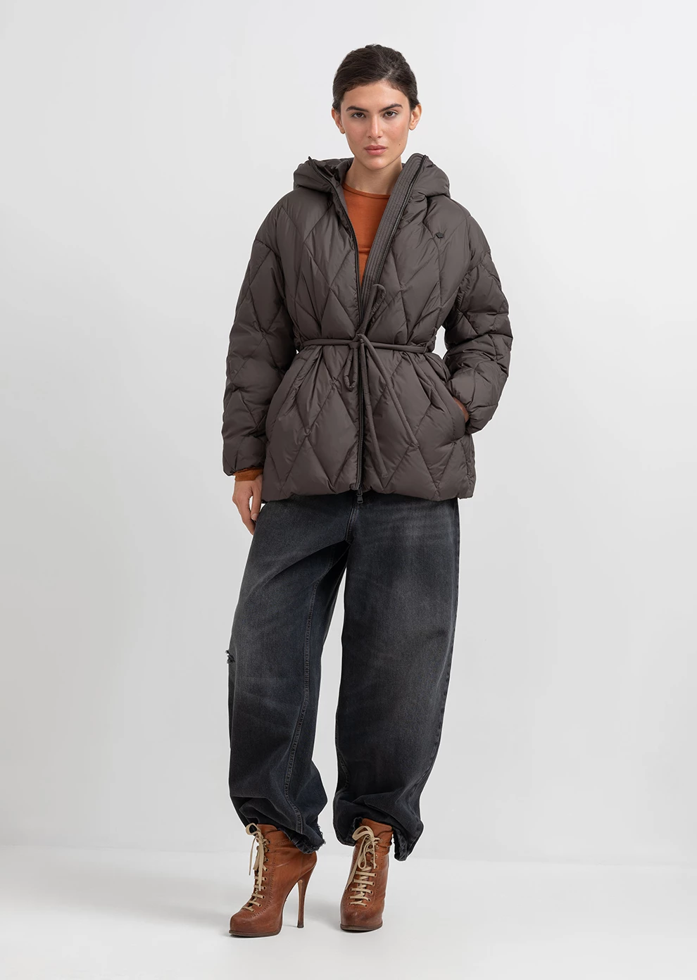 Пуховик демисезонный с капюшоном  (1166UW-1039-A604)