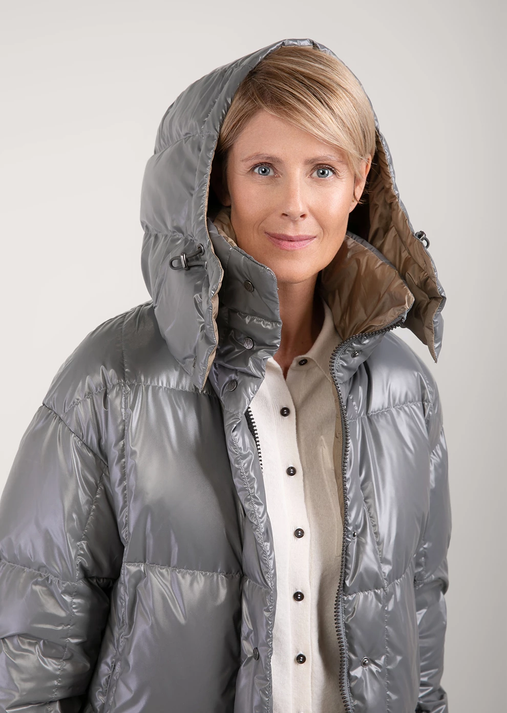 Длинный пуховик с капюшоном (1190MW-0022-MV026)