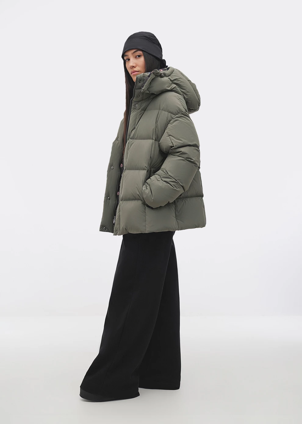 Короткий пуховик с капюшоном (1299SW-1020-A602)