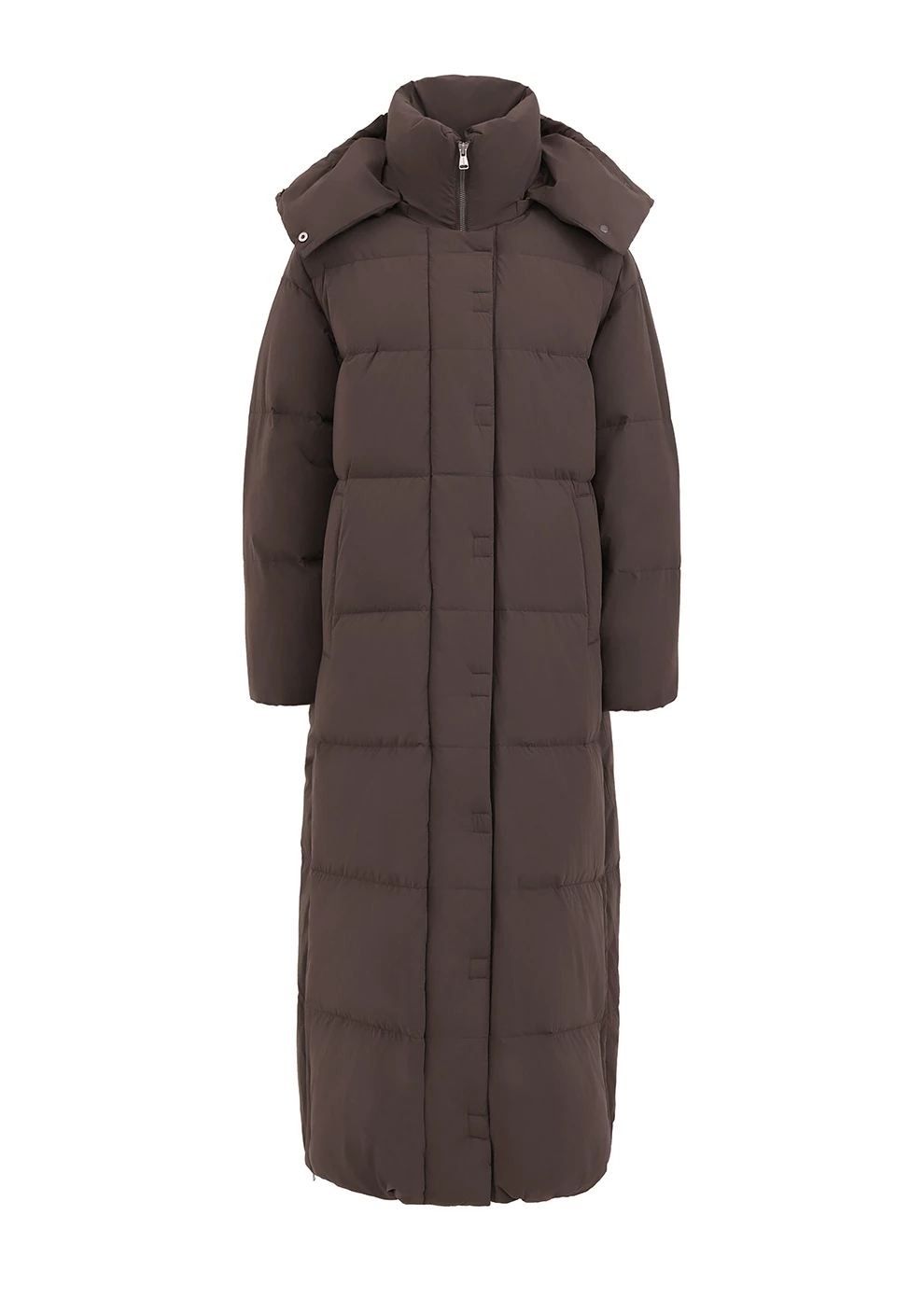 Длинный пуховик с капюшоном (1297SW-1005-A504)