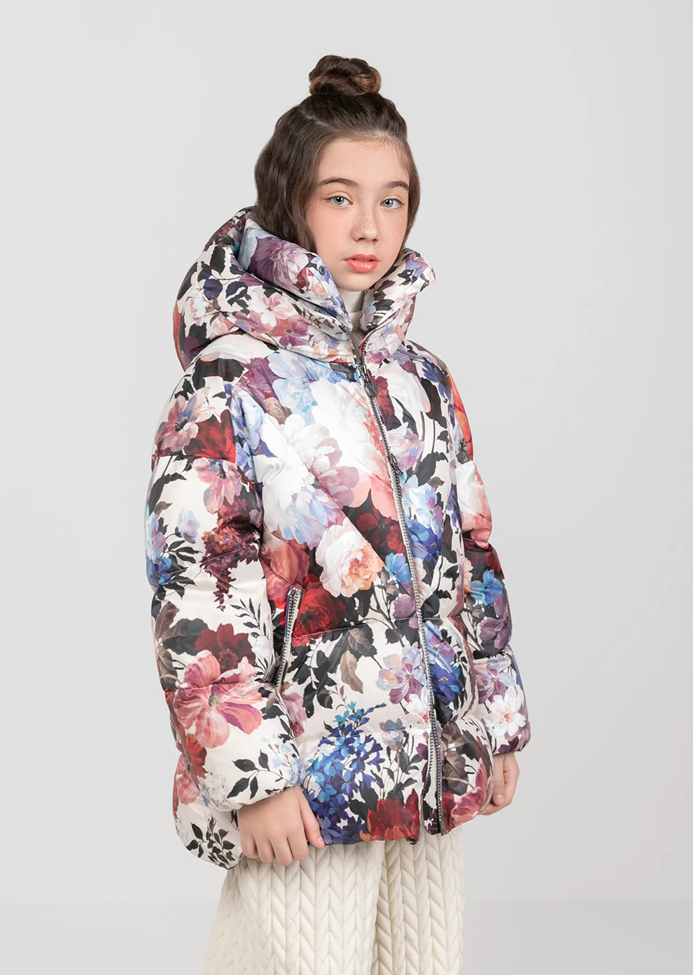 Детский пуховик с капюшоном (1794QP-0012-QK265)