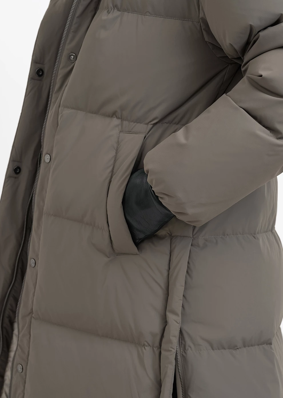 Длинный пуховик с капюшоном (1297SW-1005-A605)