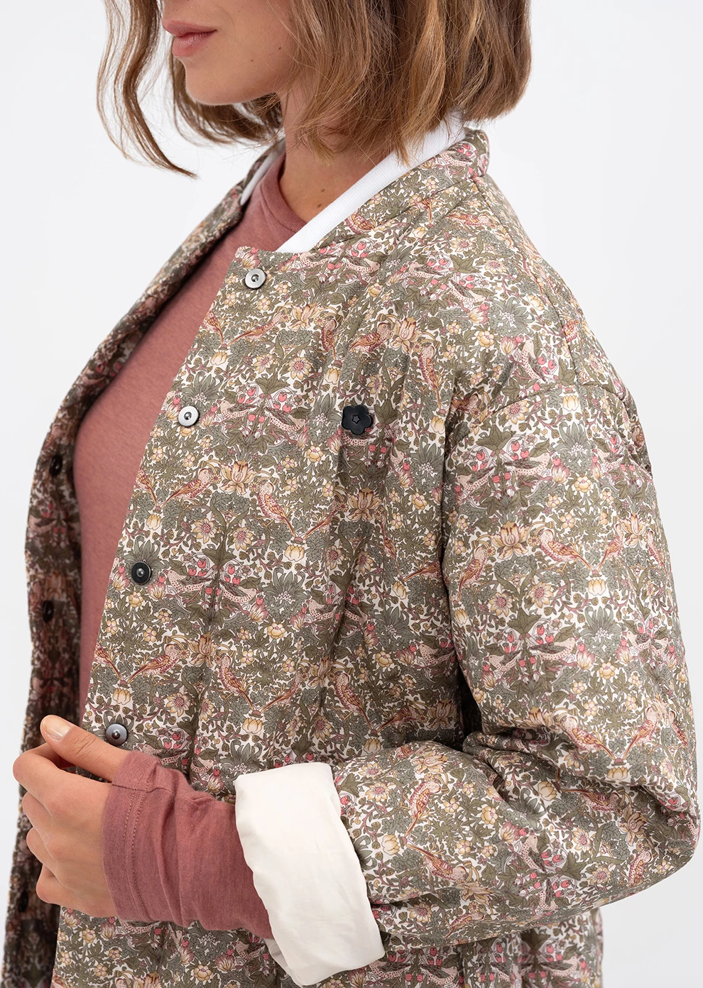 Утепленный пиджак с поясом (1186TW-2017-F607)