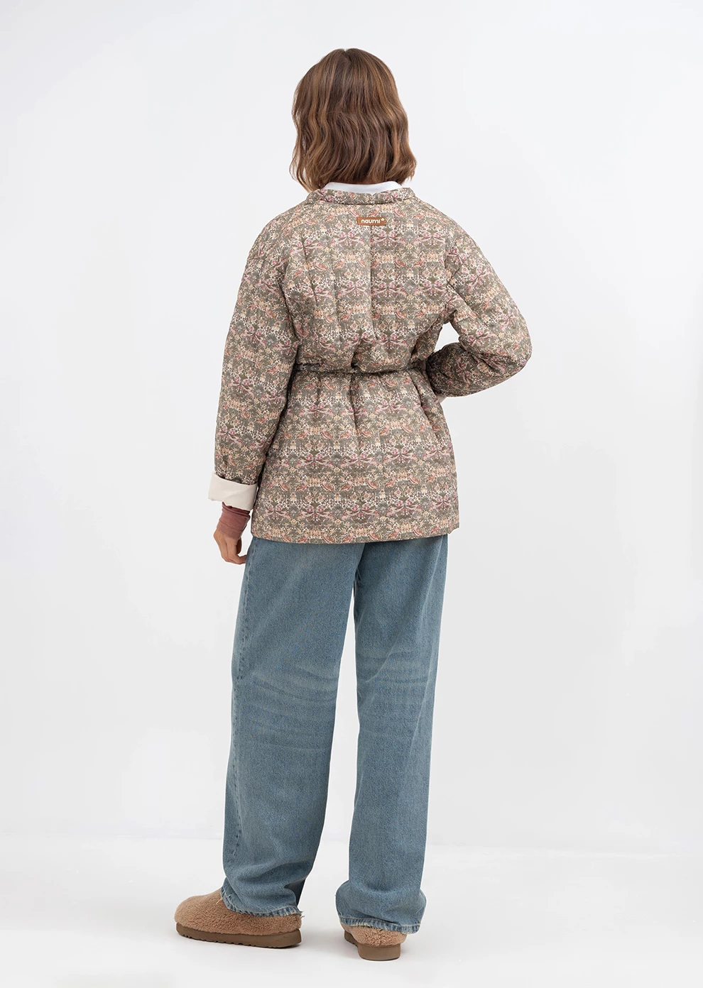 Утепленный пиджак с поясом (1186TW-2017-F607)