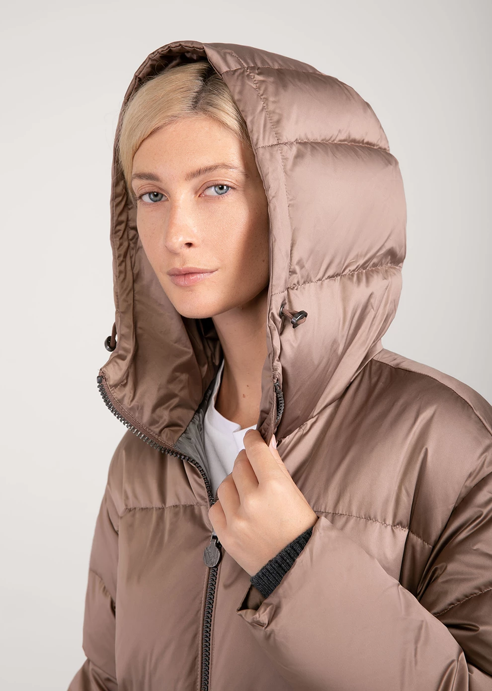 Длинный пуховик с капюшоном (1116OW-0012-OM044)