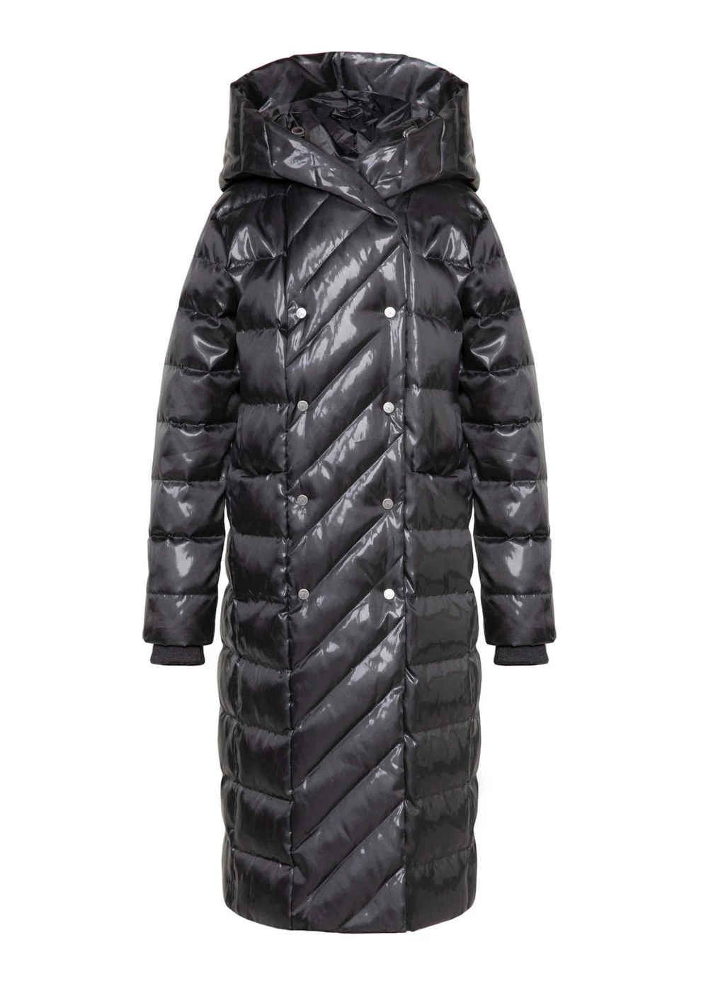 Детский длинный пуховик с капюшоном (19W218-0043-IZ050)