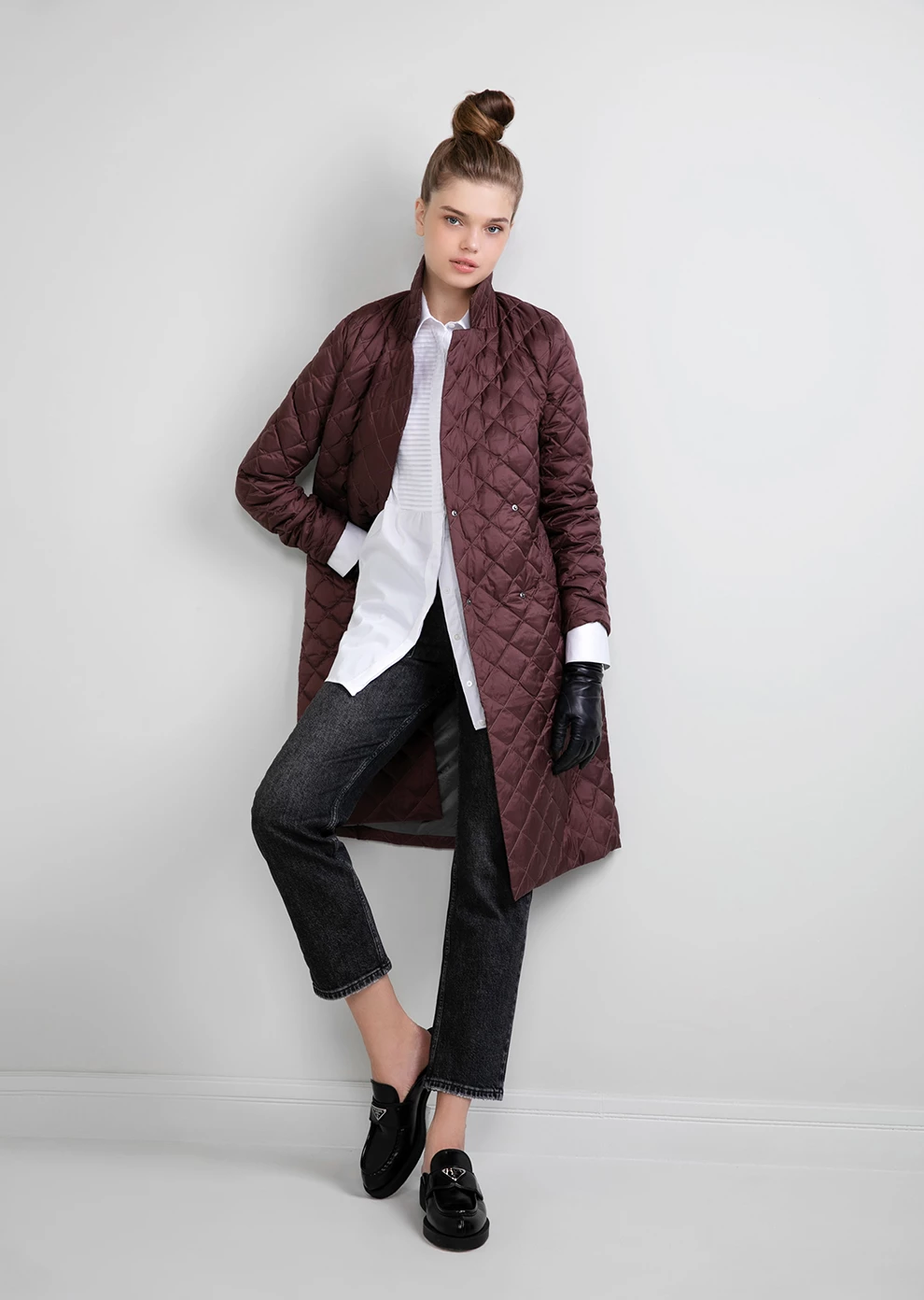 Стёганое пуховое пальто (1731MW-0012-MK097)