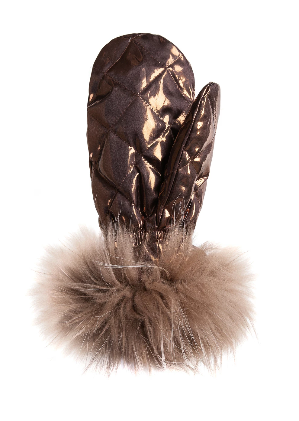 Рукавицы с мехом енота. (19W321-0241-IZ052)