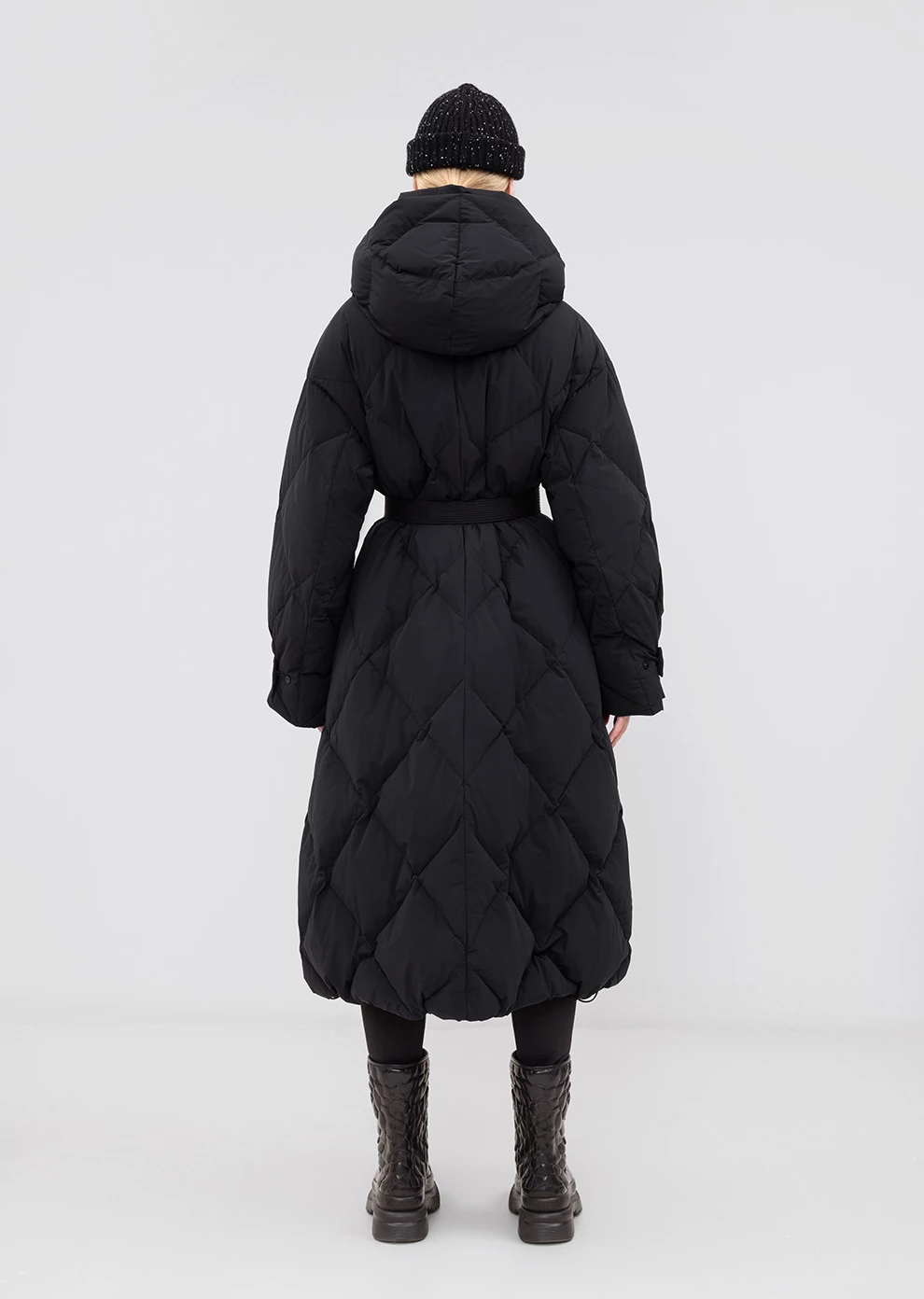 Пуховое пальто с поясом (1222SW-1005-A101)