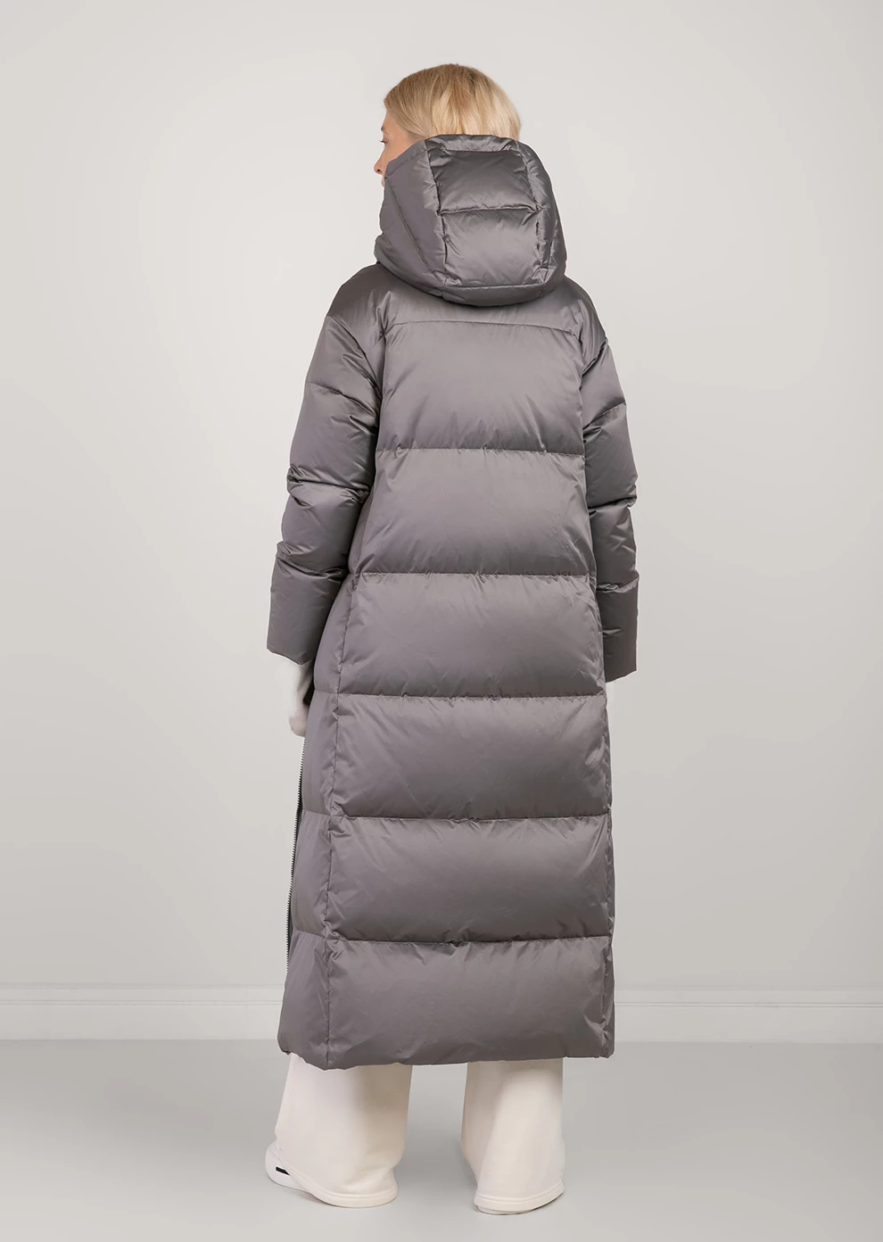 Длинный пуховик с капюшоном (1116OW-0012-OM026)