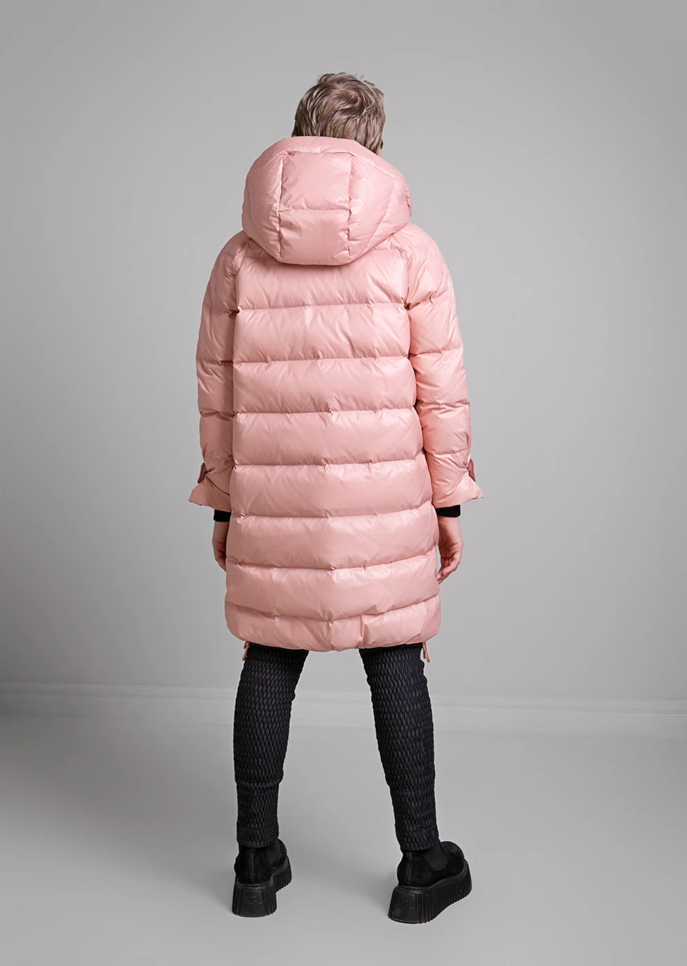 Длинный пуховик с капюшоном (1152MP-0022-MO005)