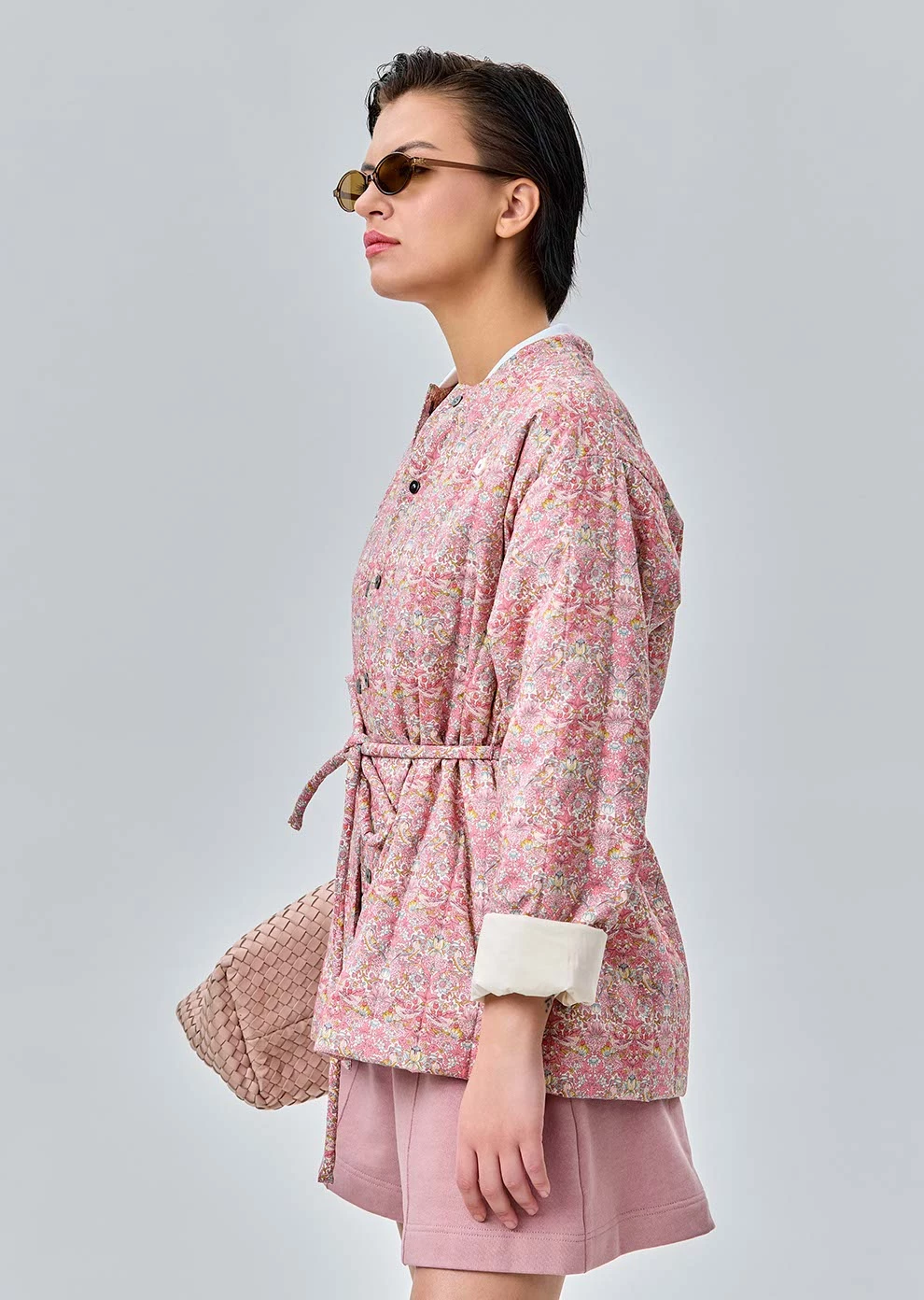 Утепленный пиджак с поясом (1186TW-2017-F315)