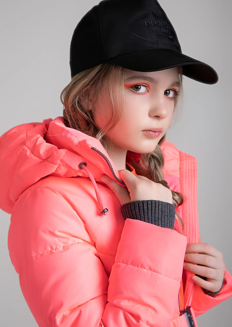 Короткий пуховик с капюшоном (1821MP-0011-MI163)