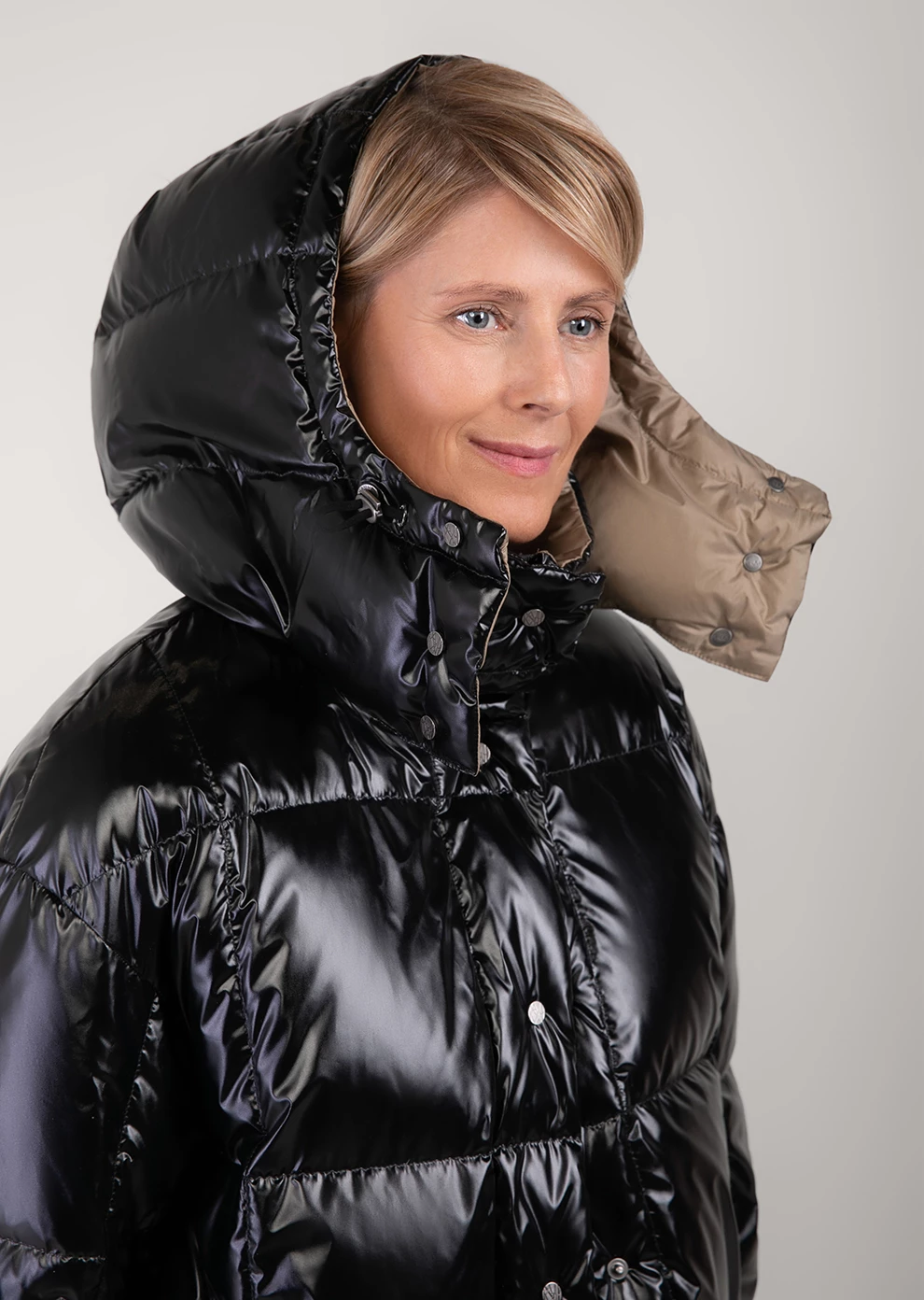 Длинный пуховик с капюшоном (1190MW-0022-MV002)