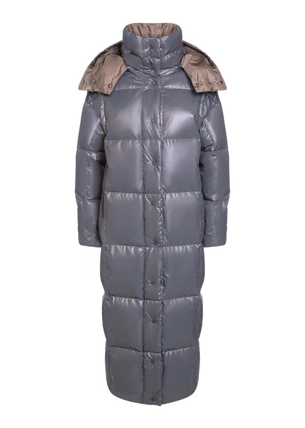 Длинный пуховик с капюшоном (1190MW-0022-MV026)