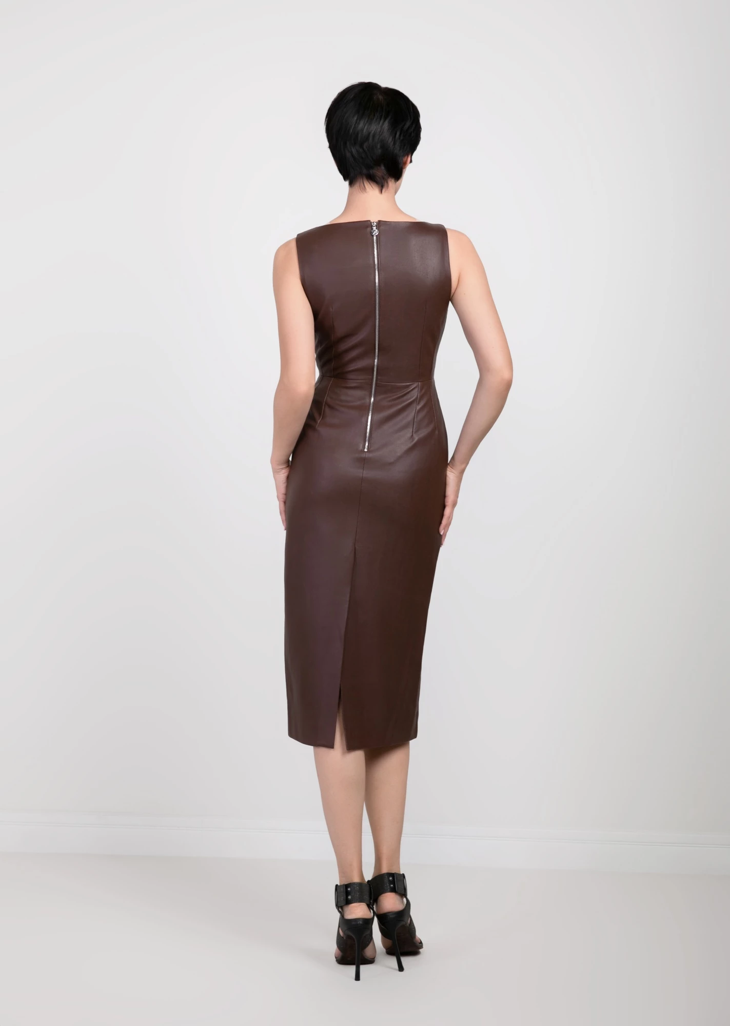 Платье из эко-кожи (NР-17-L-704-E0018)