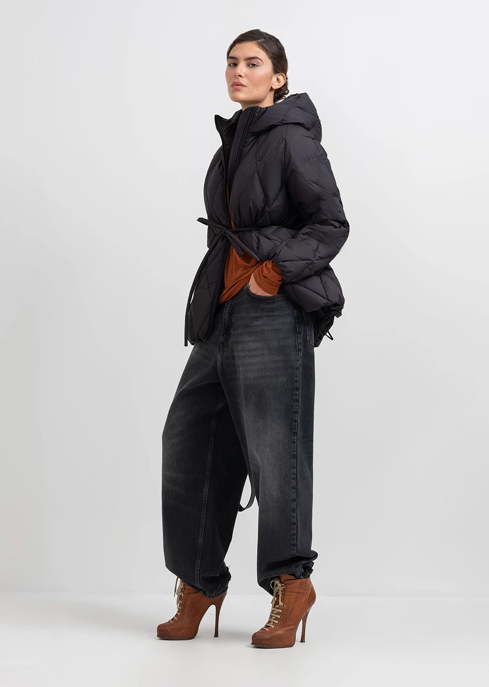 Пуховик демисезонный с капюшоном  (1166UW-1039-A101)